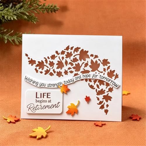 Cutting Dies Metal Stencils Scrapbooking Tools DIY Embossing Template for Paper Card Making Album Arts Crafts Supplies (Maple String-6.3x14.1cm)