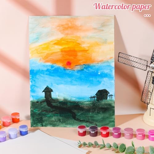 120 Sheets Watercolor Paper 9 x 12 in, 140 Lb/300 GSM, Cold Press