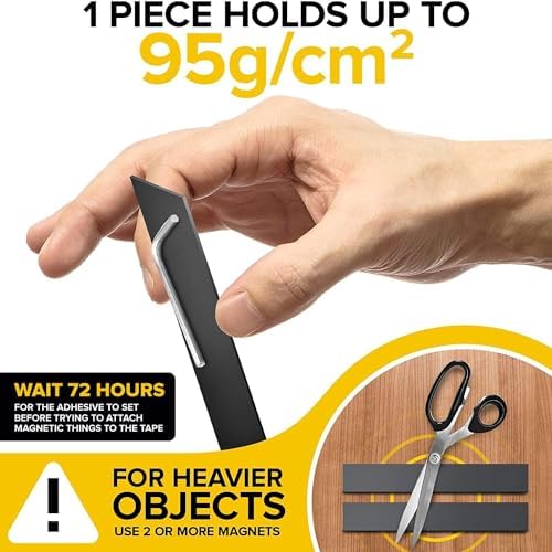 X-bet MAGNET Super Sticky Adhesive Magnetic Strips, 6x1 (15x2.5cm), 6 pcs