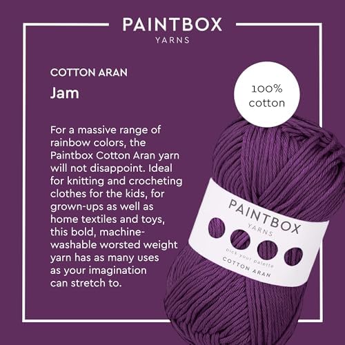 Paintbox Yarns 100% Cotton Aran Yarn 1.76oz / 50g, 93yds / 85m