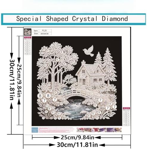 Pearl Cottage Riverside Diamond Painting Kits for Adults,5D Diamond Art