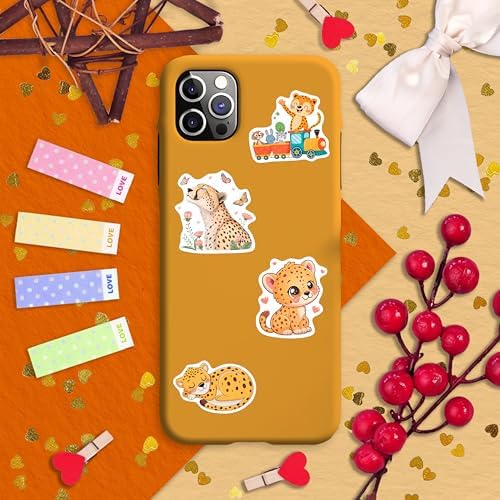 100Pcs Cheetah Stickers for Water Bottle, Laptop - Cheetah Gifts, Party Supplies & Decorations - Animal Stickers, Decals - Gift for Women & Men
