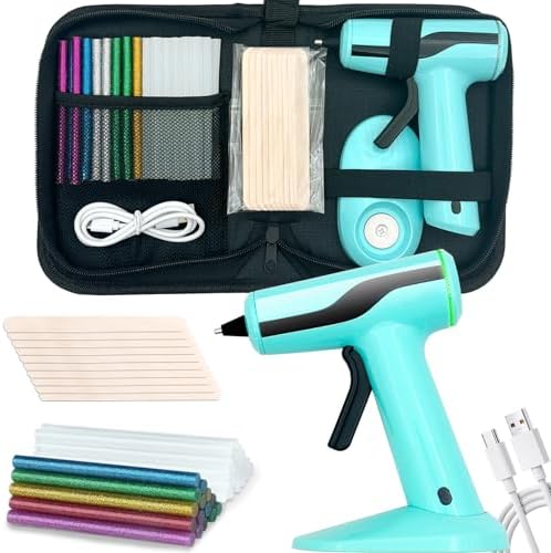 Cordless Hot Glue Gun, Rechargeable Hot Melt Glue Gun 2.2A Built-in Battery