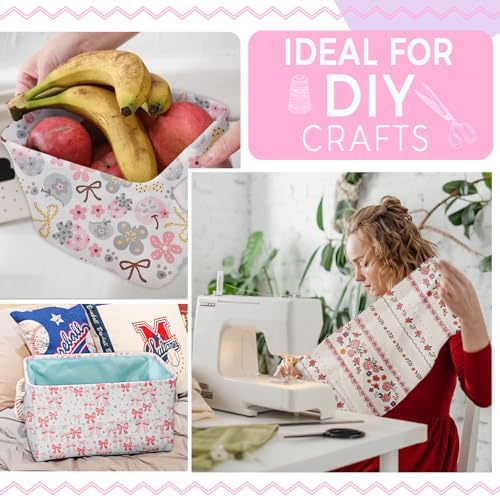 Aubliss 8pcs Fat Quarter Fabric Bundles (100% Cotton - 20'' x 20'')