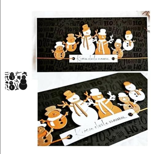 Silver Christmas Snowman Metal Cutting Dies Stencil DIY Scrapbooking Album Paper Card Template Mold Embossing Decoration Metal Cutting Dies for Card Making Deals, Die-Cutting and Embossing