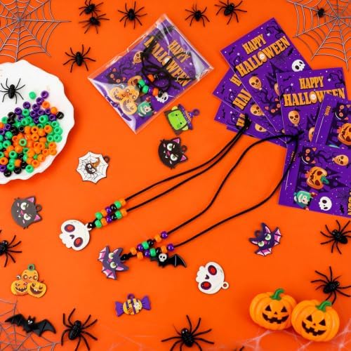 YGEINIT 24 Set Halloween Crafts Bead Necklace Making Kit