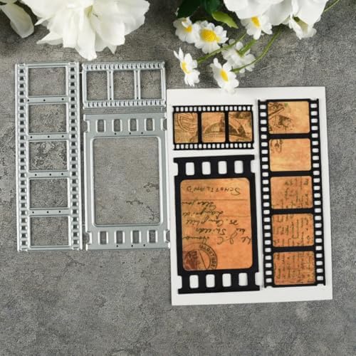 Scrapbooking Die-Cuts for Card Making, Christmas Metal Cutting Dies, Paper Craft Punch Template, Background Embossing Stencils, DIY Album Décor (Camera Film-11.6x9.3cm)