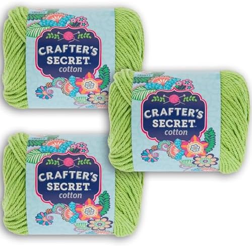 Hobby Lobby Crafter's Secret Yarn, 54 Vintage Green, Set of 3