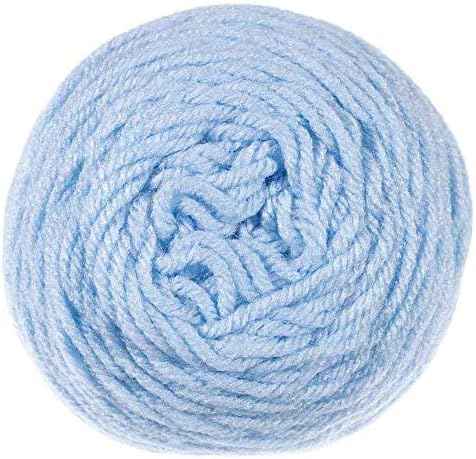 Craft County Size 4 (Medium) 100% Acrylic Fiber Yarn – Variety of Color and Pattern Options – for Crochet, Knitting, and Weaving (Light Blue)