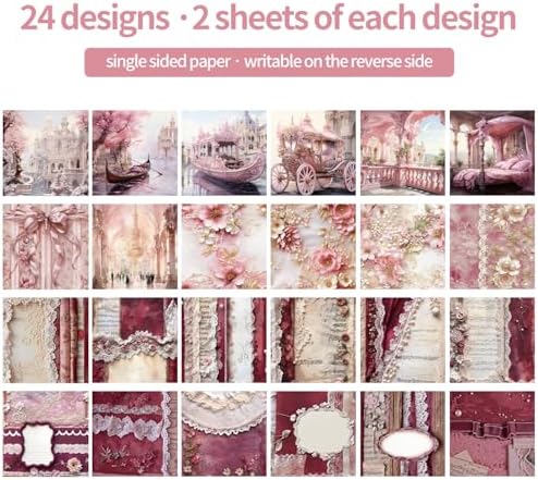 6x6" Scrapbooking Paper Pad Single Sided Decorative Colored Papers