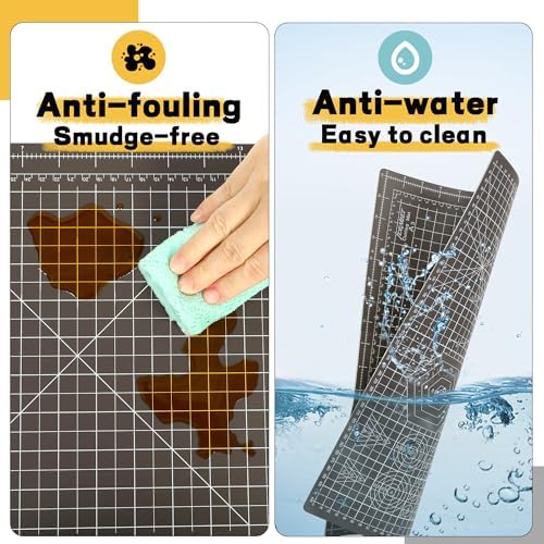 Self Healing Cutting Mat 18" x 12", A3 Double-Sided for Sewing & Quilting | Non-slip, 5-Ply Rotary Cutting Mat for Crafts Cutting Fabric Scrapbooking, and Small Modeling Projects, Espresso Brown