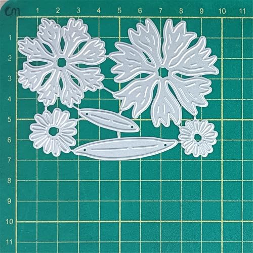 Scrapbooking Die-Cuts for Card Making, Christmas Metal Cutting Dies, Paper Craft Punch Template, Background Embossing Stencils, DIY Album Décor (Cornflower-9.8x7cm)
