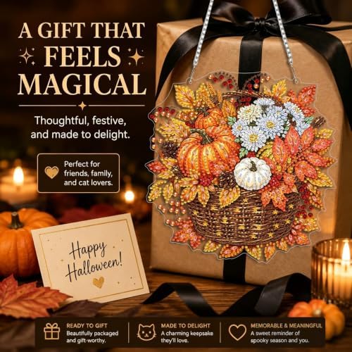 Fall Diamond Art Hanging Kit for Adult, Diamond Art Painting 8x8inch