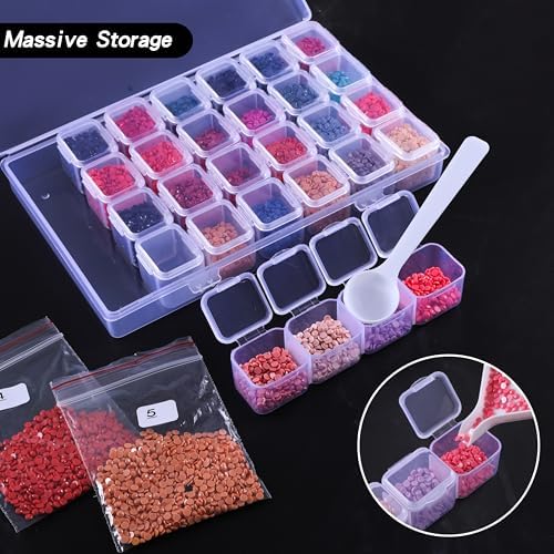 LYMUSUMI 61PCS 5D Diamonds Art Accessories and Tools Kits Diamond Storage