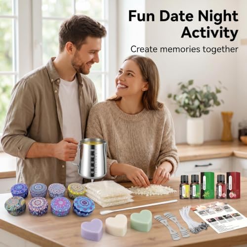 abnegation Candle Making Kit, Complete DIY Craft Set for Beginners (Gold)