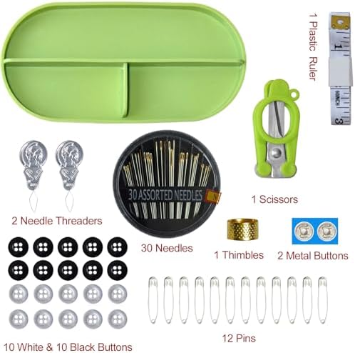 40 Spools of Sewing Thread,Gift Box Portable Basic Sewing Repair Kits (Green)