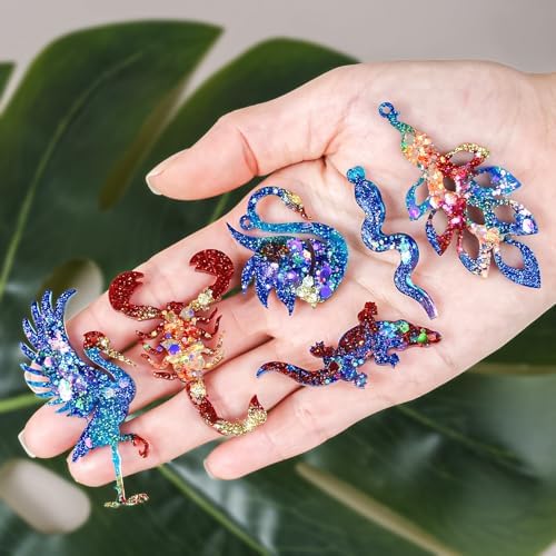 YODOYO Resin Earring Molds with Holes 3pcs Animal Shape Jewelry Resin Molds