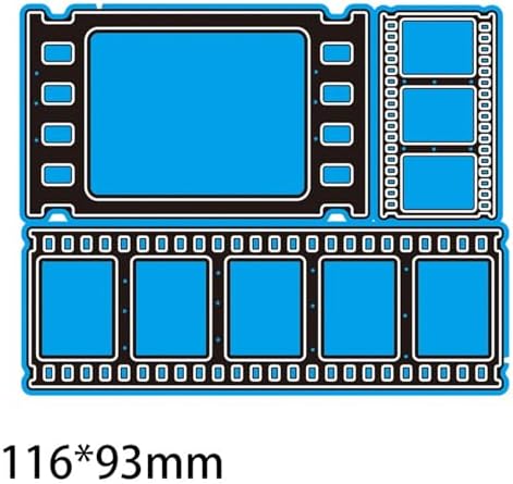 Scrapbooking Die-Cuts for Card Making, Christmas Metal Cutting Dies, Paper Craft Punch Template, Background Embossing Stencils, DIY Album Décor (Camera Film-11.6x9.3cm)
