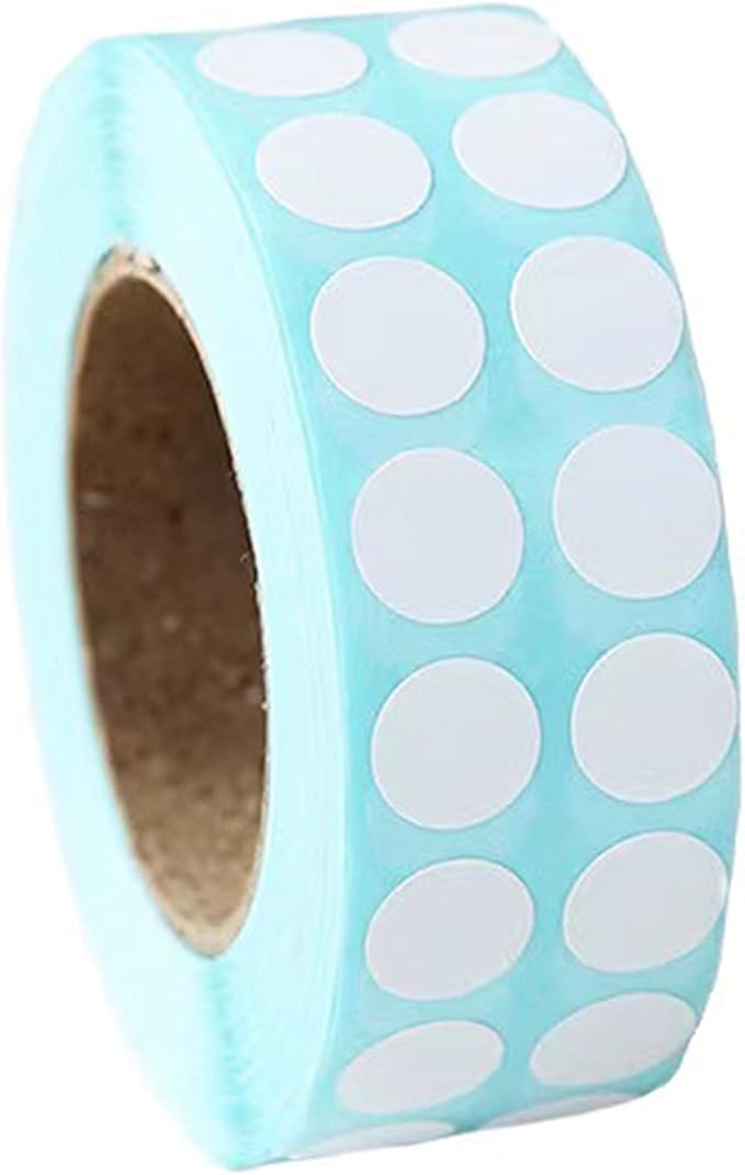 3000 Pieces Diamond Painting Storage Containers White Labels, Diamond Painting Bead Kits for Name Number, Self-Adhesiven Blank Writable Small Art Stickers for Office DIY (Round)