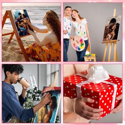 Harloon 36 Pcs 8 x 10 Inch Pre Drawn Canvas for Painting Afro Queen Pre Stretched Canvas Painting for Adults Sip and Paint Party Supplies Favor