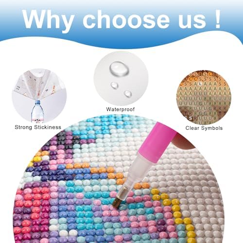MVVMTOP Diamond Painting Kit for Adults 5D DIY Lion Full Drill Round Diamond Art Kits for Beginners Crystal Rhinestone Embroidery Painting Home Wall Decor Gift