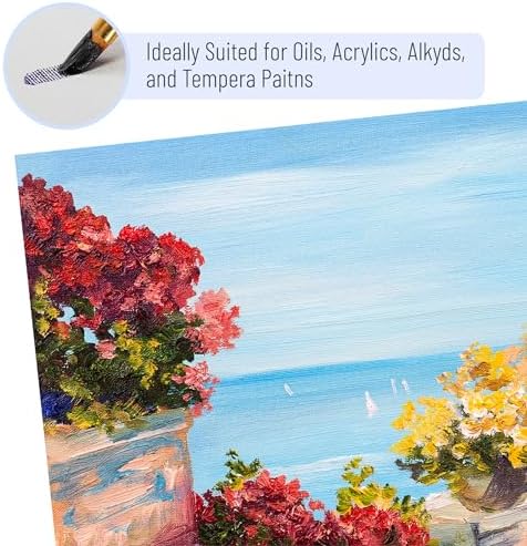 Mr. Pen- Canvas Panels, 2 Pack, 12x16 Inches | Triple Primed for Oil & Acrylic Paints, Canvas Boards for Painting, Painting, Blank Canvas for Painting, 3mm Thickness