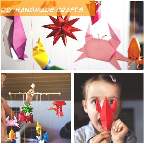 100 Sheets Origami Paper, 25x25 cm/10 Inch Origami Paper Double Sided(70gsm), 20 Colors Large Origami Paper Squares for Kids DIY School Arts Crafts Projects Children Adults