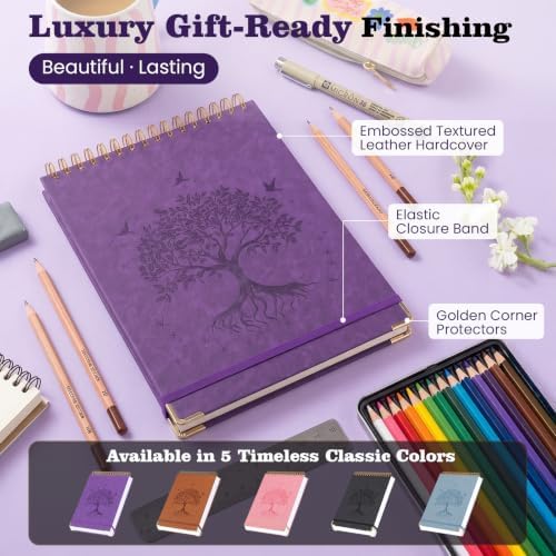 Blank Notebook Journal, Hardcover Sketchbook, 300 Page No Bleed Thick Paper