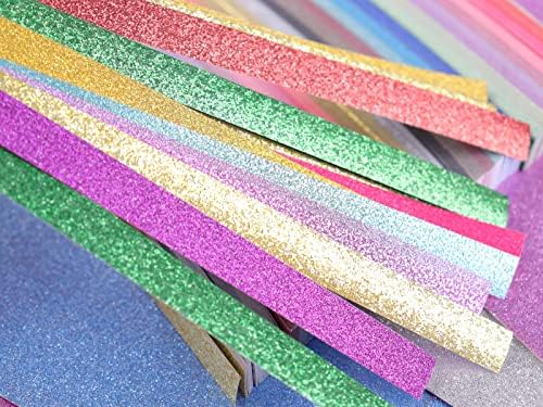 Mluchee 360 Sheets Folding Stars Paper Strips - 18 Colors Glitter Lucky Stars Papers Colorful Decoration Folding Paper for Thanksgiving Christmas Gifts, School Teaching, DIY Projects