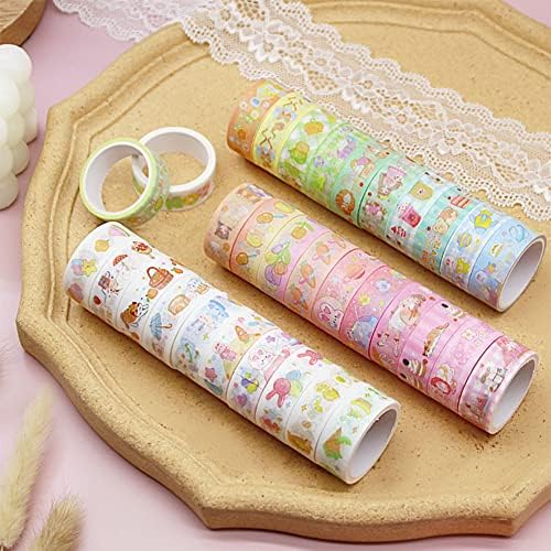 MAFELOE Washi Tape Set, 60 Rolls, 2 Meters Long, Pink Box