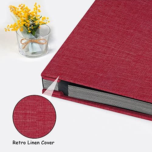 Zesthouse Photo Album Self Adhesive Pages, 60 Pages Magnetic Scrapbook Albums with Sticky Page, Photos Album Holds 8x10 & 5X7 & 4x6 & 6x8 & 3x5, Large Picture Book Ideal Gift for Family Wedding Baby
