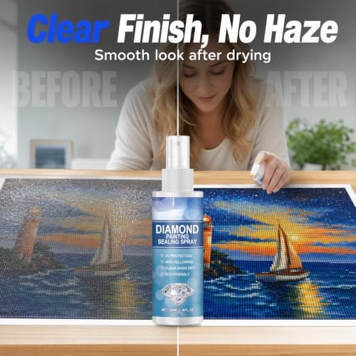 Diamond Art Sealer, 2026 New Crystal Painting Sealer Spray, Clear Protective Coating, Diamond Sealant for DIY Crafts, and Decorative Artwork, 1PCS