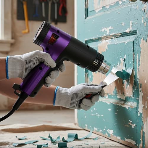1800W Heat Gun (122℉-1202℉) with 4 Nozzles & Temp Control