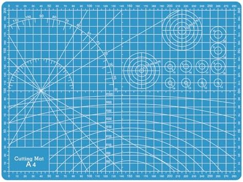 A4 Cutting Mat,Small Self Healing Sewing Mat 12in x 9in Rotary Cutting Mat Double Sided Thickened Craft Cutting Board for Hobby Fabric Precision Sewing Modeling Quilting Projects,Blue