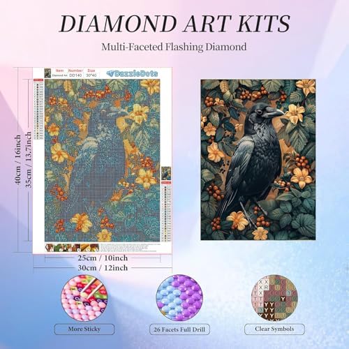 Halloween Diamond Art Kits for Adults Round Diamond Painting 12x16 Inch