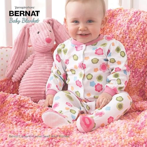 Bernat Baby Blanket Yarn for Crocheting Soft, Bubbly Blue