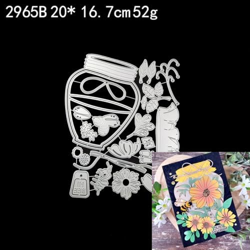 Honey Jar Metal Cutting Die for Scrapbooking, Die Cuts for Card Making, Metal Stencils Scrapbooking DIY Tool, Cut Stencils for DIY Scrapbook Photo Album Decor