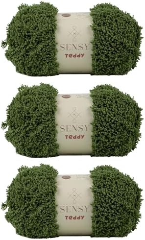 S Sensy Teddy - Micro Polyester Amigurumi Yarn 3 Skeins Green 109 Yards 4oz