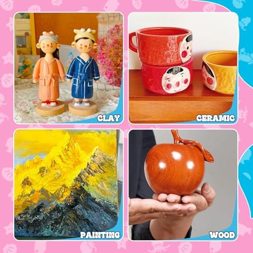 Air Dry Clay Glaze - 200ml Upgrade Formula Clay Varnish, Ultra Gloss Varnish Pottery Glaze, Clay Sealant to Prevent Scratches, Wear, Cracking - Quick Dry, Non-Toxic, Enhance Color Vibrancy