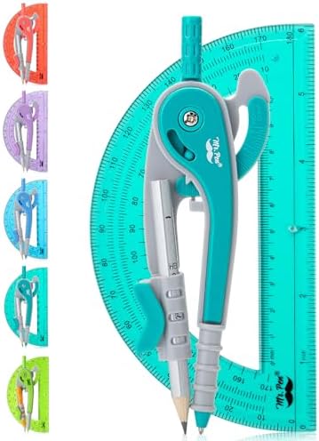Mr. Pen- Geometry Compass and Protractor Set, 6 Inch Compass