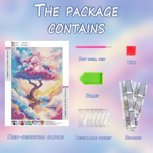 DOTSOPS 5D Dreamland Diamond Painting Kits for Adults 11.8 x 15.7 Inches