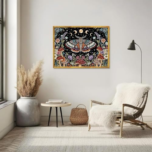 Mushroom Diamond Art Kits for Adults Moth Diamond Painting Kit Beginner