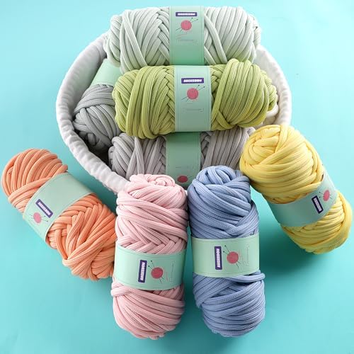 Chunky Yarn for Hand Knitting, Super Bulky Jumbo Yellow Yarn for Crocheting