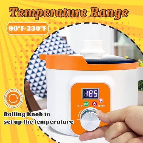 Electric Wax Melting Pot with LED Display & Precise Temperature Control