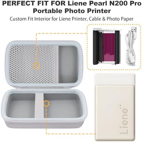 khanka Case for Liene Pearl N200 Pro Portable Photo Printer,White