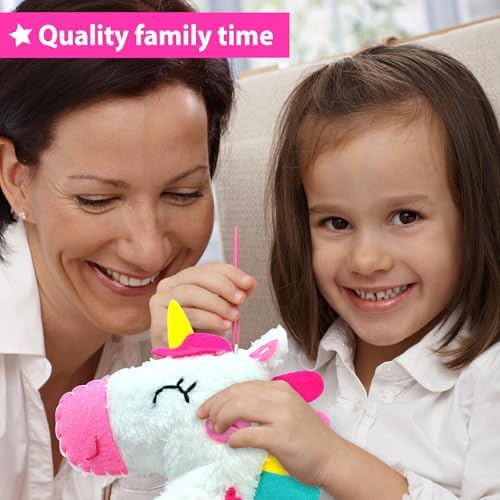 KRAFUN Unicorn Sewing Kit for Kids Ages 8-12 | No Scissors