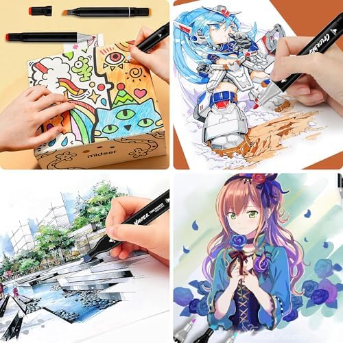 KJSHUANGTANG Alcohol Markers, 168 Colors Dual Tip Art Markers, Drawing, Coloring Marker for Sketching Adult Coloring
