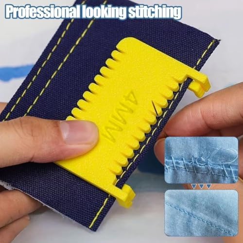 3pcs Clip-On Sewing Ruler,Sewing Clips for Fabric, Hand Edge Stitch Lock and Sewing Gauge for Even Stitches, Quilting Templates with 2mm, 3mm, 4mm Spacing