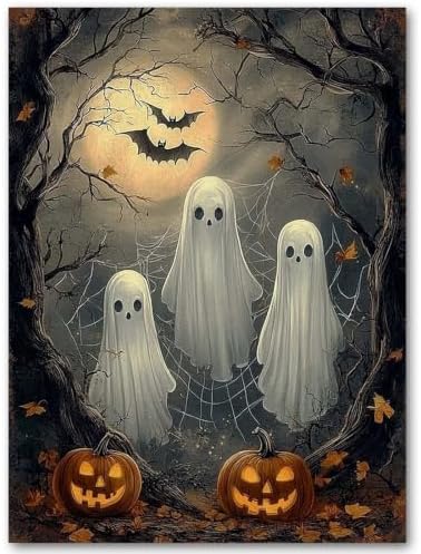 SUJINMEI Ghosts Paint by Numbers Kit for Adults Without Frame 16X20 inch