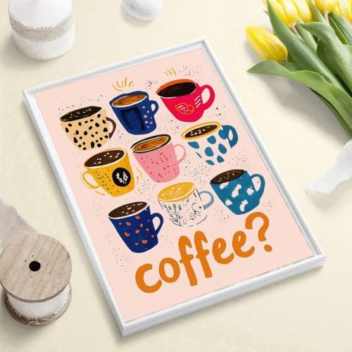 Coffee Diamond Art Kits for Adults, Diamond Painting Kits for Adults